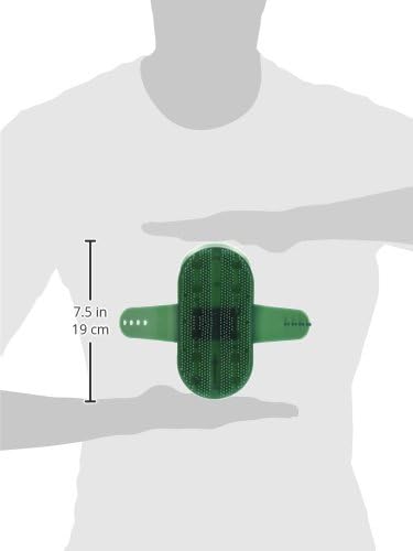 PARTRADE 244078 111484 Plastic Curry Comb with Strap, Green, 7"