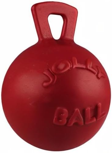 Jolly Pets Dog 6-Inch Tug-n-Toss, Red (406 RD),6 Inches/Medium