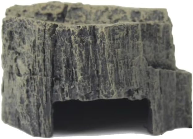 Resin Reptile Hiding Cave Shelter for Terrarium – Natural Landscape Rock Hideout for Snakes and Lizards, Durable Habitat Cover for Resting Support and Daily Terrarium Organization