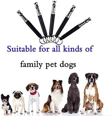 Dog Whistle to Stop Barking,Adjustable Pitch Ultrasonic Training Whistle Silent Bark Control for Dogs-2 Pack Dog Whistle with Free Lanyard Strap