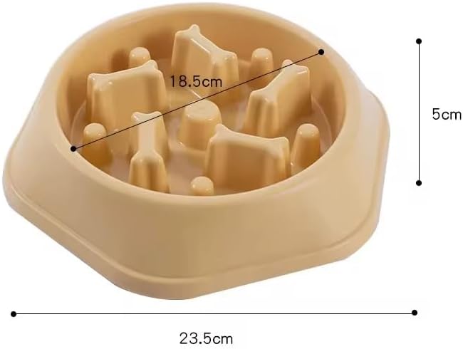 Slow Feeder Anti Gulp Easy Digestion Feeder Bowl (Light Green, Medium)