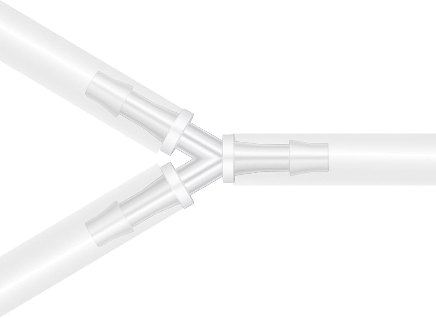 8PCS Aquarium Air Pump Splitter with Check Valve, Y Shape 3 Way Plastic Barb Equal Tee for 3/16" Hose, Anti-Shedding Fish Tank Tube Adapters