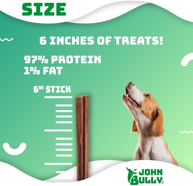 john bully Collagen Stick 6" 25PK, The Best Option for Your Dog, 100% Natural, Rich in Protein, Highly Digestible, Gluten Free,Premium Grade Quality,Odor Free The Real Collagen