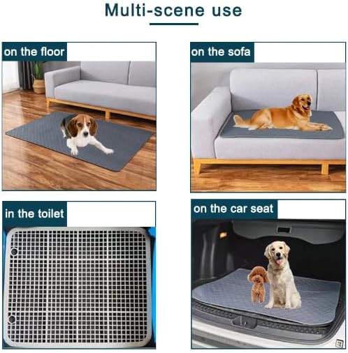 Washable Dog Pet Diaper Mat, Waterproof Reusable Training Pad, Urine Absorbent, 60x45 cm, Car Seat Cover