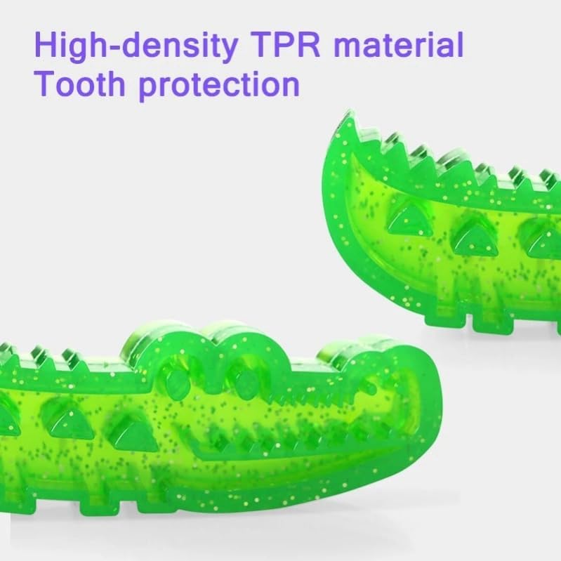 Slow-Feed Chew & Fetch Crocodile Dog Toy, Dogs Slow Feeder Puzzle, reat Dispensing Dog Toys Promotes Slow Eating, Reduces Stress,Perfect for Fetch,Chewing & Training (Small+Large)