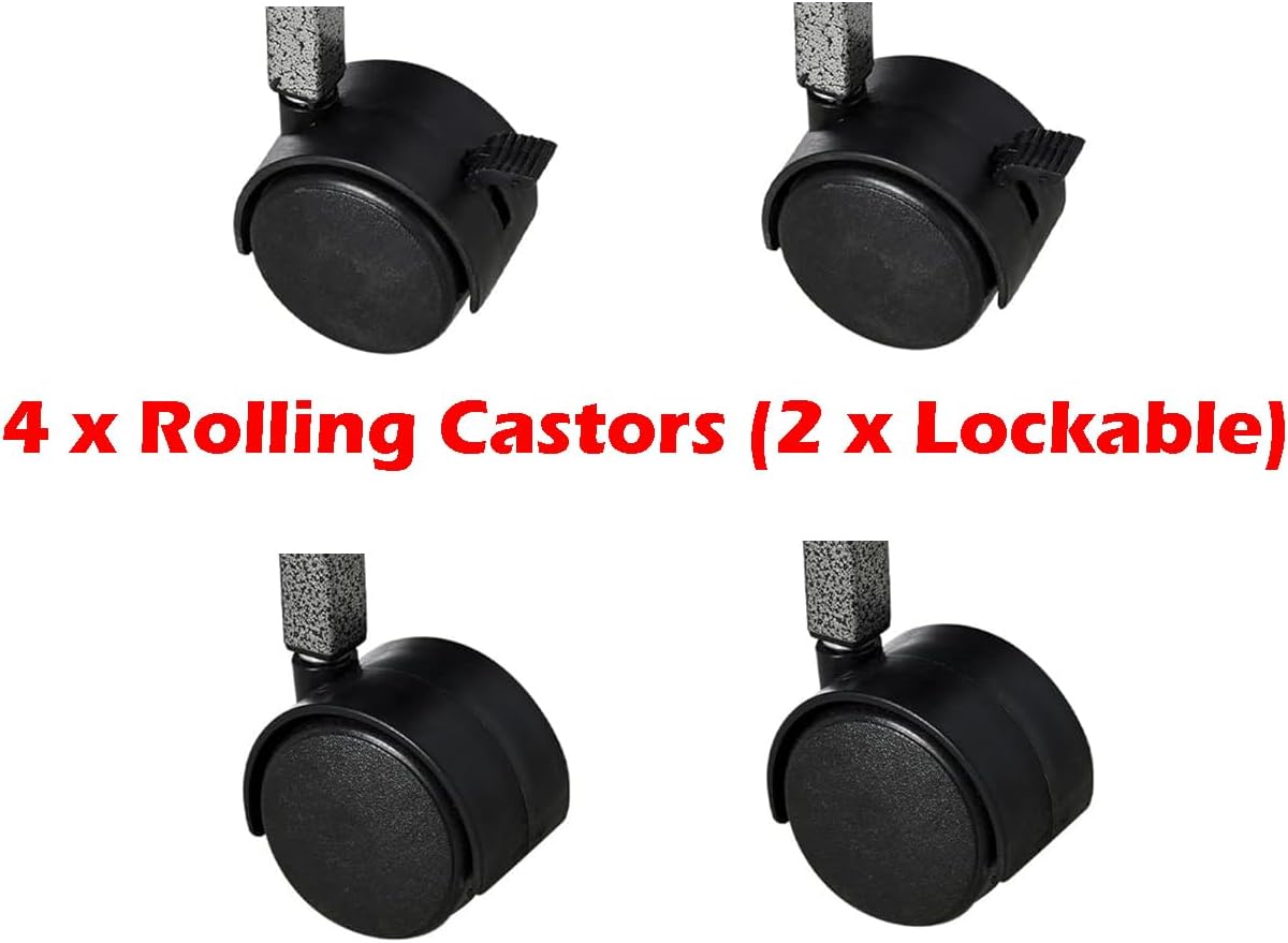 Large Two Full Story Deluxe Double Unit 4-Tiers Tight 1/2-Inch Bar Spacing Durable Front Doors Water Bottle Food Bowl for Feisty Ferret Squirrel Hammock Rat Gerbil Small Animal Critter Rolling Cage