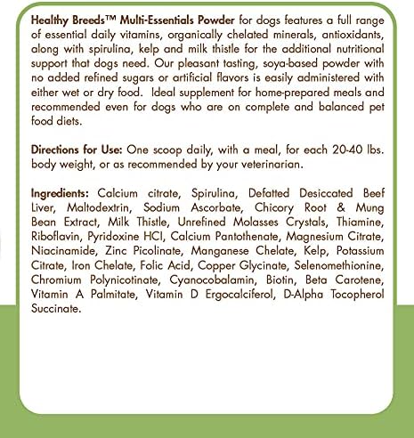 Healthy Breeds Great Dane, Mantle, Multi-Essentials Powder for Dogs - an Ideal Supplement of Vitamins, Minerals & Antioxidants for Your Dog - 8 oz