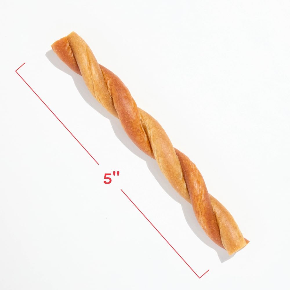 DreamBone CollaYUMS Twists Plus Collagen Chews for Dogs, 10 Count, Treat Your Dog to Rawhide-Free Chews Made with Chicken, Vegetables and Peanut Butter