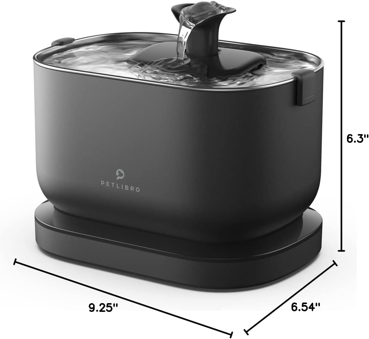 PETLIBRO Cat Water Fountain, Cordless Pet Water Fountain Battery Operated, 2.5L/84oz Dockstream Water Fountains for Cats Indoor, Cat Fountain with Stainless Steel Tray, Easy to Clean BPA-Free