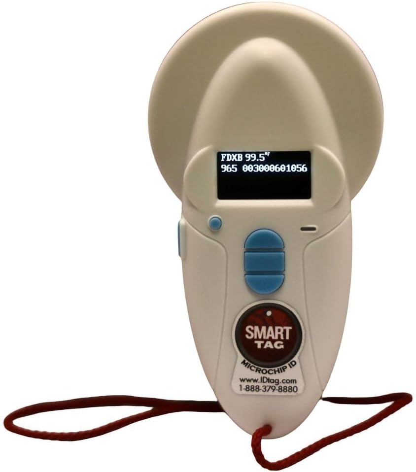 Mini ISO Data Microchip with Temperature Biosensor, Lifetime Pet Recovery Service/Free Registration, Implanter & ID Tag for Dogs, Cats & All Animals, 14 Gauge/Reusable Poly-Bag/10 Pack