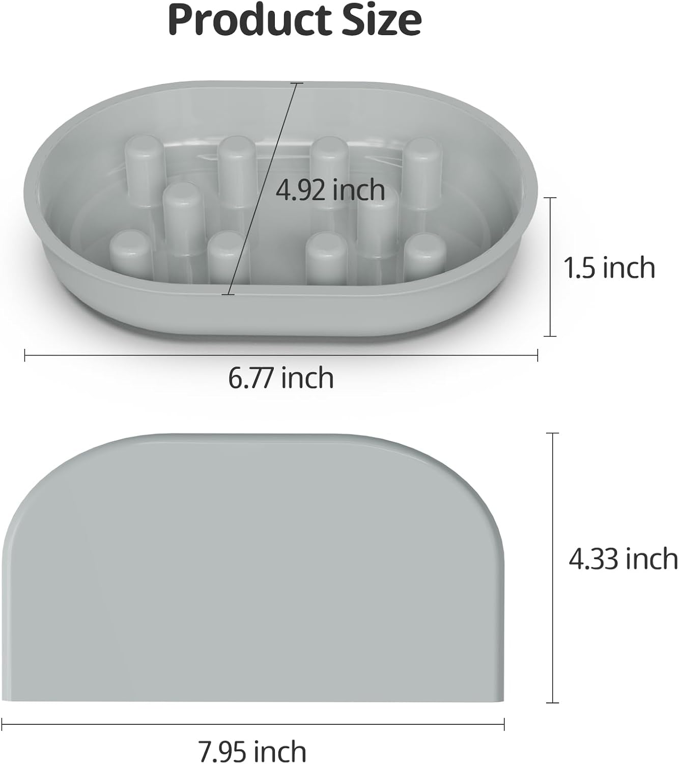 Slow Feeder Bowl for Automatic Microchip Cat Pet Feeder, Helps Prevent Bloat & Improve Digestion, Easy to Clean, Slow Feeder Bowls & Mat