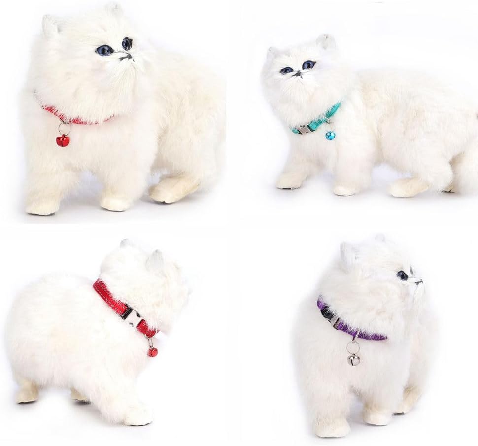 Puppy Collar with Bell, Reflective Nylon Metal Buckle Cat Collar with Bells for XXS XS Tiny Pet Little Dogs Girl Kitten Female Small Animal, Pink X-Small