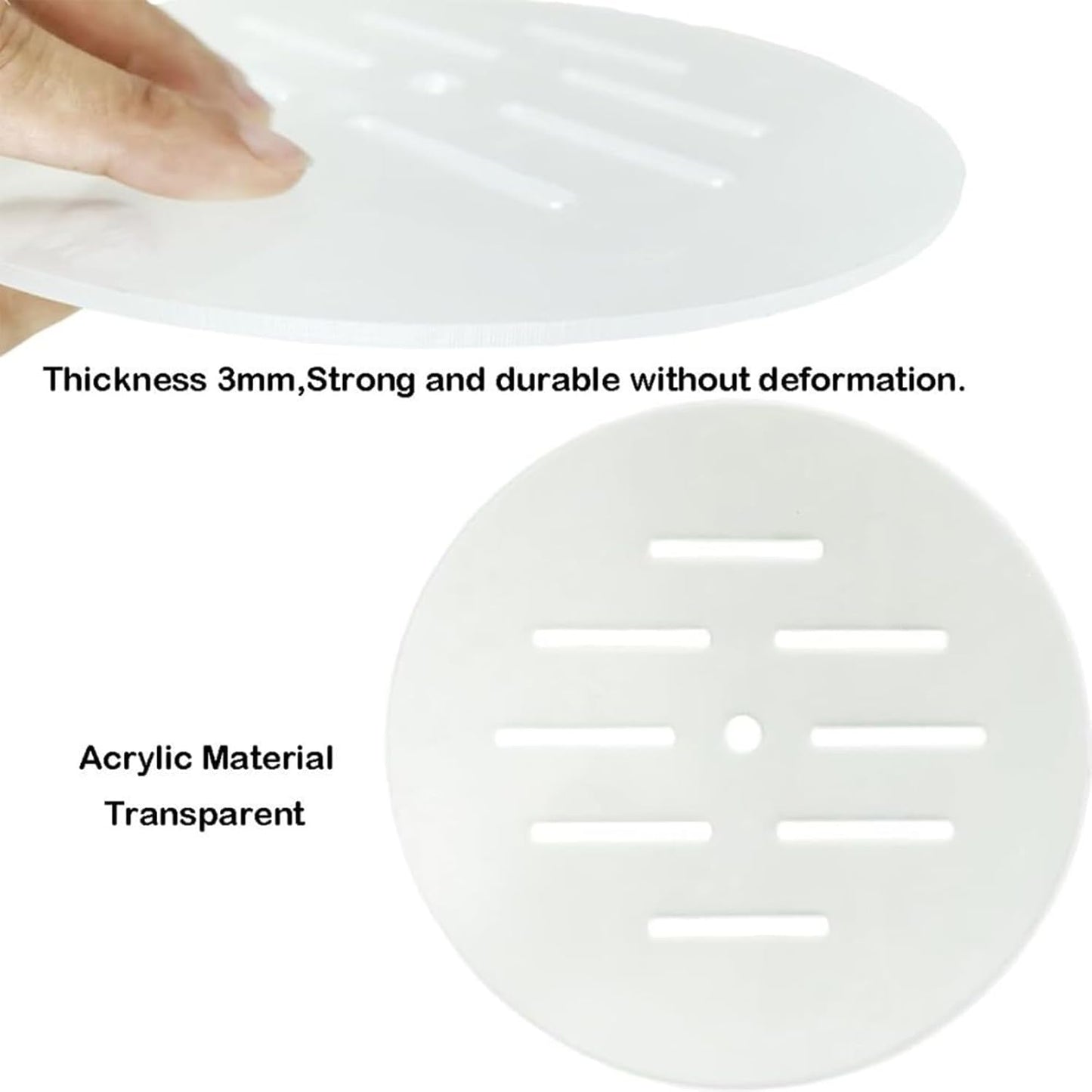 Acrylic Aquarium Anti Jumping Lid | Cuttable Round Protective Tank Canopy with Hole | Fish Turtles Anti Jumping Lid,for Turtles Reptiles Amphibians Terrarium Habitat