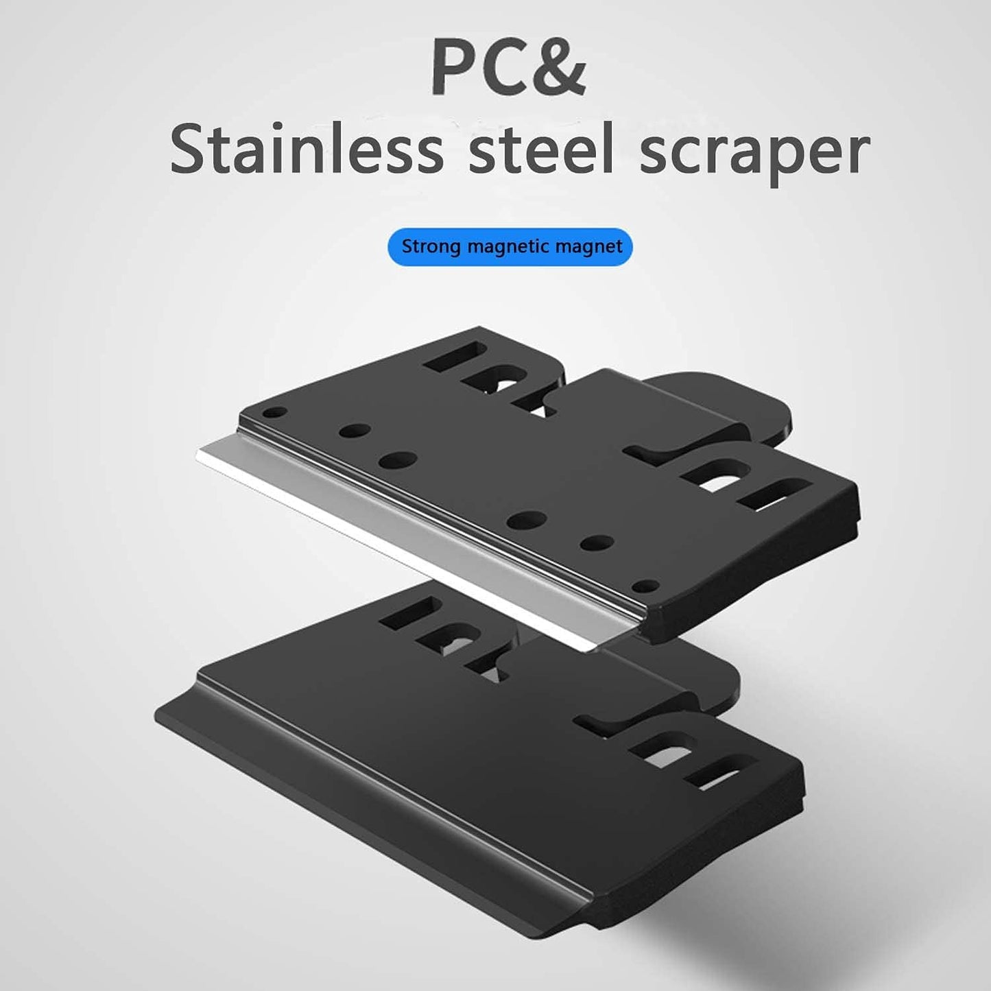 Carefree Fish Aquarium Super Powerful Magnetic Cleaner with 4 Algae Scrapers for Glass Fish Tank Magnet Brush Floating S+(Plus)