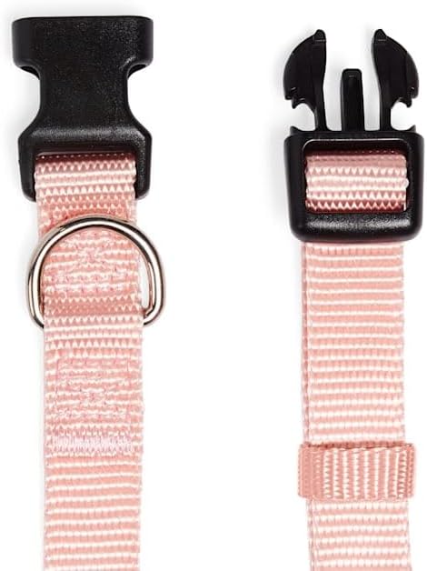 YOULY Adjustable Dog Collar Light Pink Large