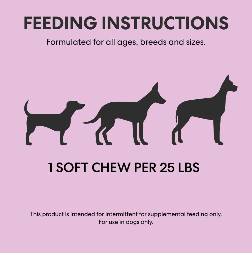 The Pets Table Probiotic Soft Chews Duck Flavored Gut Health Supplement for Dogs - Dog Digestive Support, 60 Chews