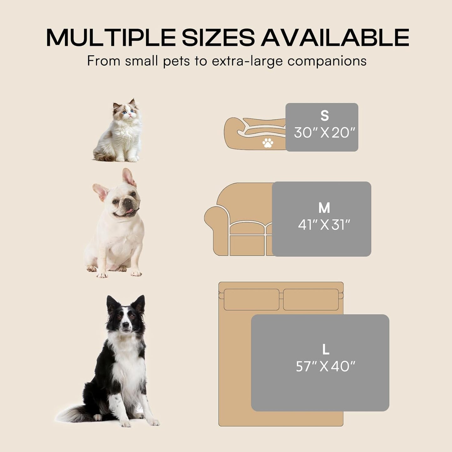 Luciphia Premium Soft Dog Blanket for Small Medium Large Dogs Washable 300GSM Fluffy Warm Fleece Puppy Cat Paw Print Pet Flannel Grey Paw M(30"x20")