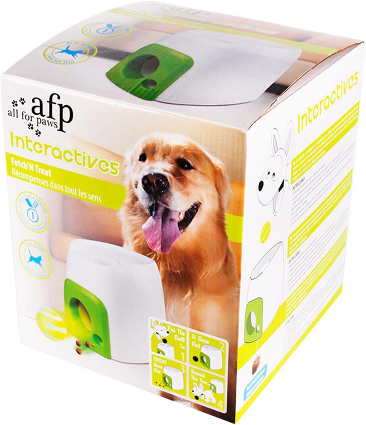 Automatic Dog Ball Launcher, Interactive Tennis Ball Thrower Rechargeable Dog Toy Mental Stimulation Training Game for Indoor Outdoor