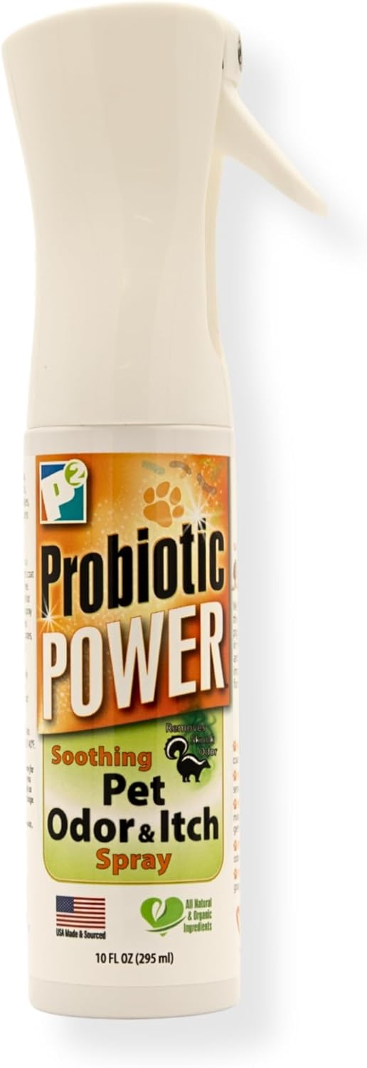 Pet Odor & Itch Spray – Dog, Cat, Puppy, Kitten Grooming Spray, Deodorizer, Litter Box Freshener, Hot Spot Spray, Coat, Bedding, Kennel, Carrier, Travel – 10 oz