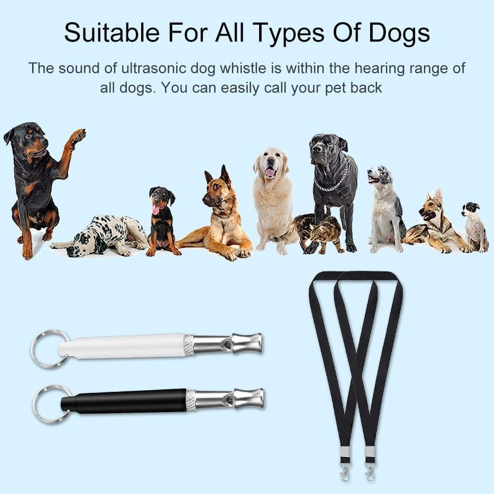 Ultrasonic Dog Whistles - Ultra-Wide Frequency for All Dog Breeds, Professional Silent Recall Training Whistle