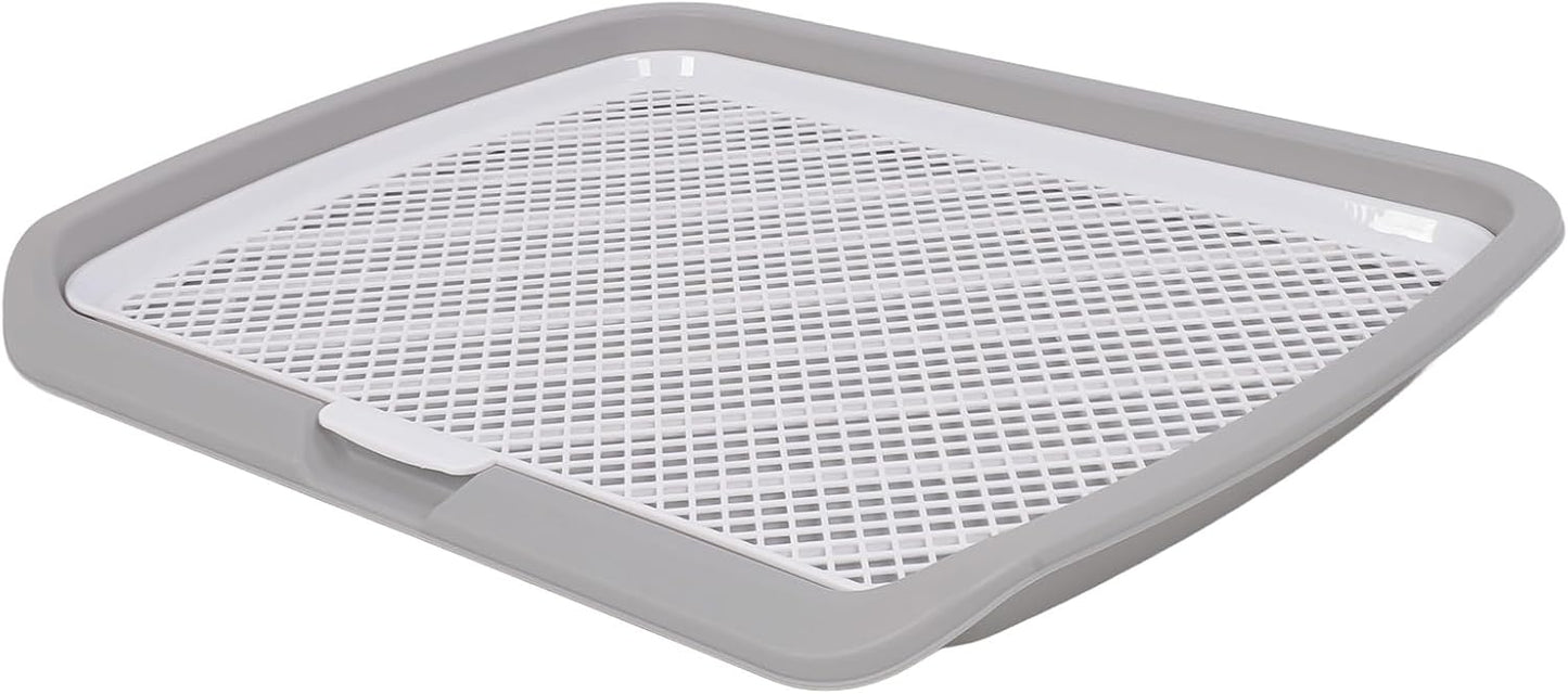 Acouto Puppy Potty Training Tray Dog Pee Pad Holder - Puppy Potty Training Tray Detachable Washable Mesh Dog Pee Pad Holder Small Breed - Indoor Litter - Pet (Gray)