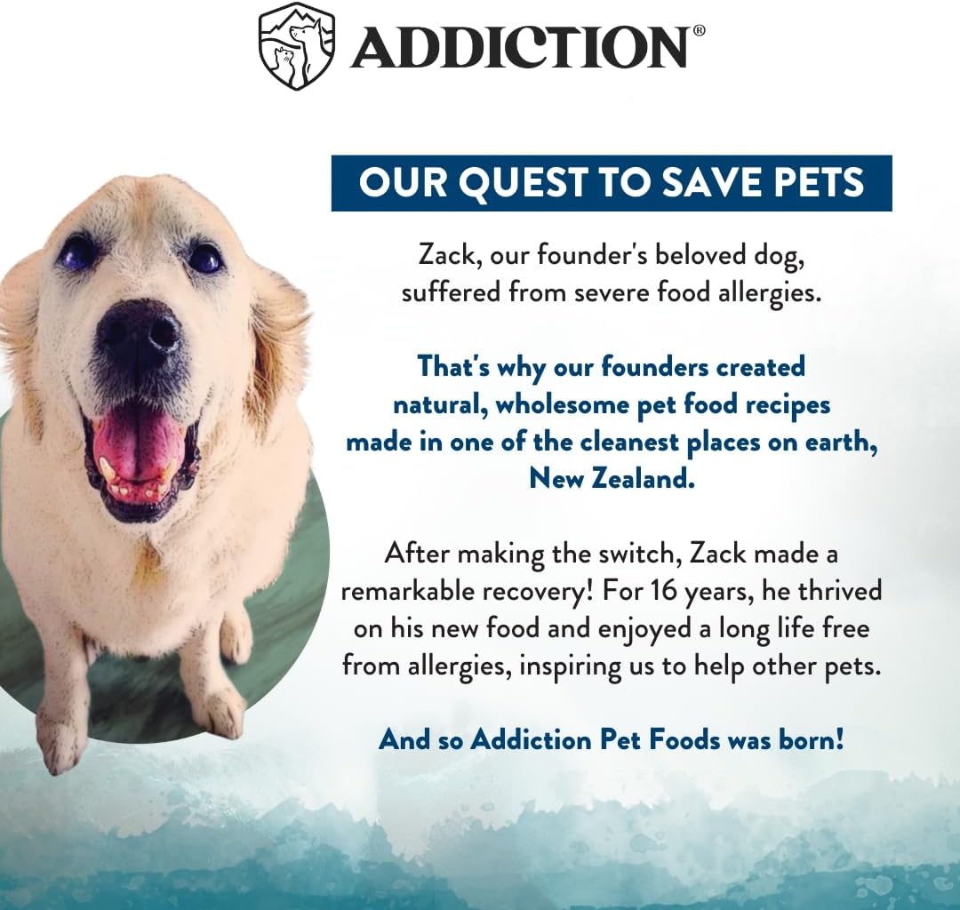 Addiction Wild Islands Pacific Catch - NZ King Salmon, Mackerel & Hoki - Whole Prey Diet with Omega-3 Rich Fish - High-Protein Grain-Free Dry Dog Food for All Life Stages - 20lbs