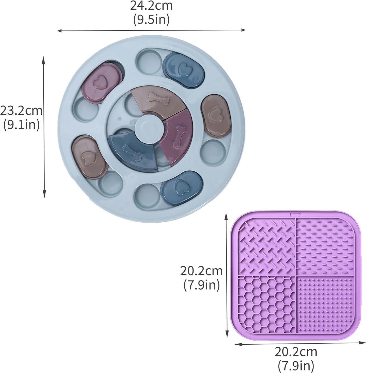 Lick Mat For Dogs,Dog Puzzle Toy,Stimulating Dog Toys,Puppy Slow Feeder Enrichment Toys,Stimulation Puzzles Food Bowl for Large Pet Treat Mat Mental Interactive Feeding Bowls Small Puppies Feeders