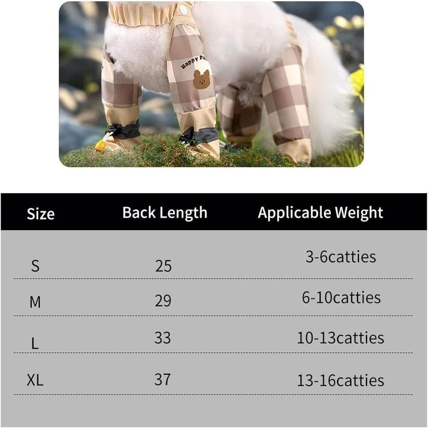 Anti Dirt Pants for Dogs Outdoor Dust-Proof Dog Pants Waterproof Boot Rain Boots with Suspender Anti-Slip Dog Paw Protector Shoes Adjustable Anti-Slip Boots for Walking Hiking (L)