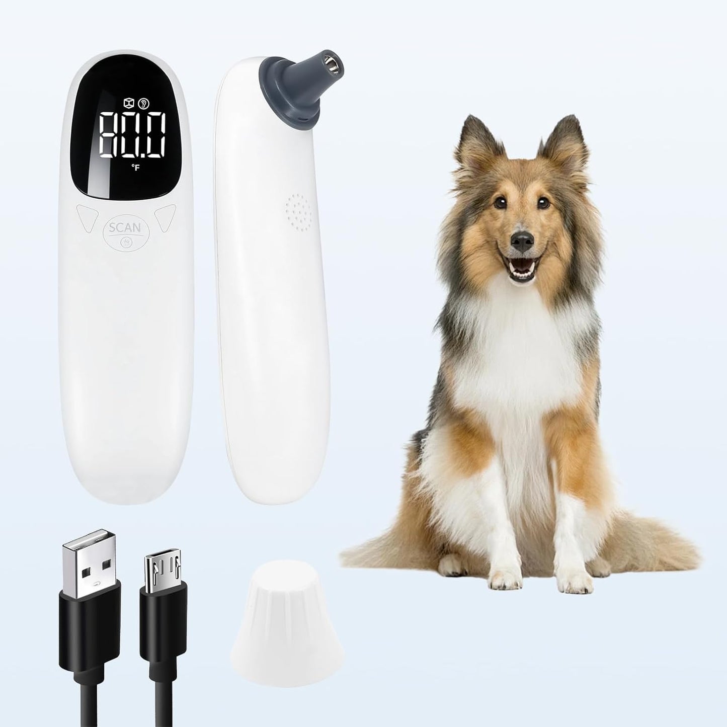 Cat and Dog Ear Temperature Monitor, Pet Only Thermometer, Dogs or Cats Ear Temperature Monitor with Warranty, Dog and Cat Ear Care Supply, Take Pet Temperature Tool.