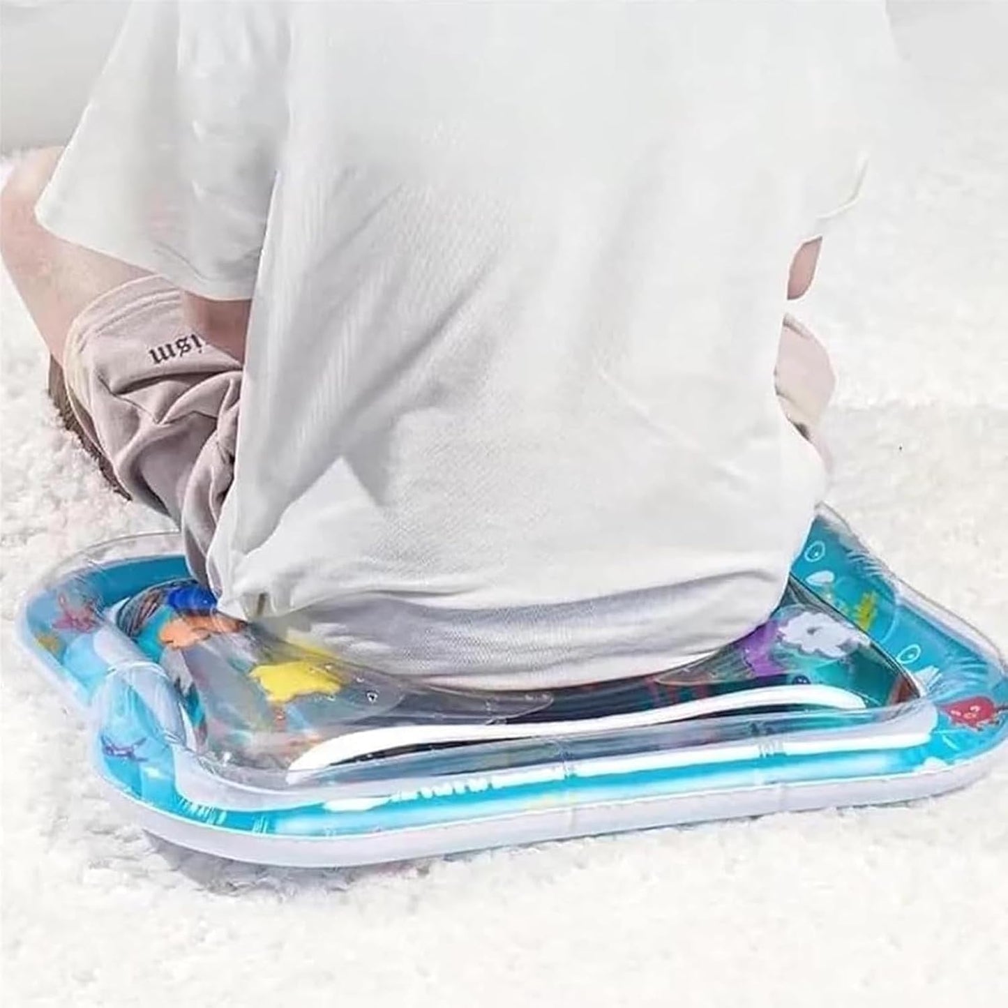 2 Packs Thickened Water Sensor Play Mat for Cats,Cat Cooling Pad Keep Your Pets Cool in The Summer,Cats Water Play Mat with Fish for Pet Play,Cat Water Mat Toy for Kids,Pets(Dolphin Design)