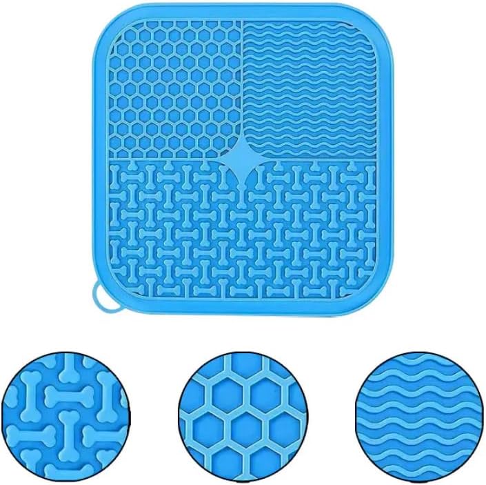 Dog Lick Mat with Suction Cups, Silicone Slow Feeder & Enrichment Pad for Bathing, Grooming, Anxiety Relief, and Mealtime Calm