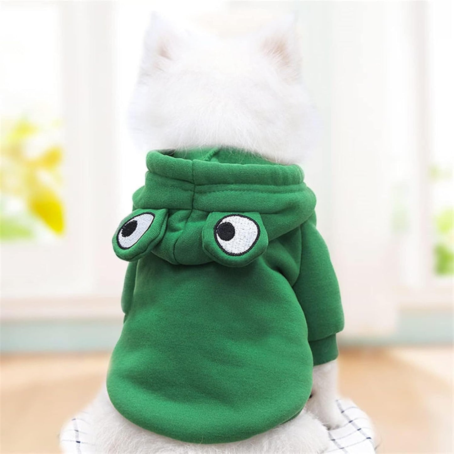 Warm Dog Winter Clothes Cute Fruit Dog Coat Hoodies Fleece Pet Dogs Costume Jacket for French Bulldog Chihuahua Ropa para Perro(Green,S)