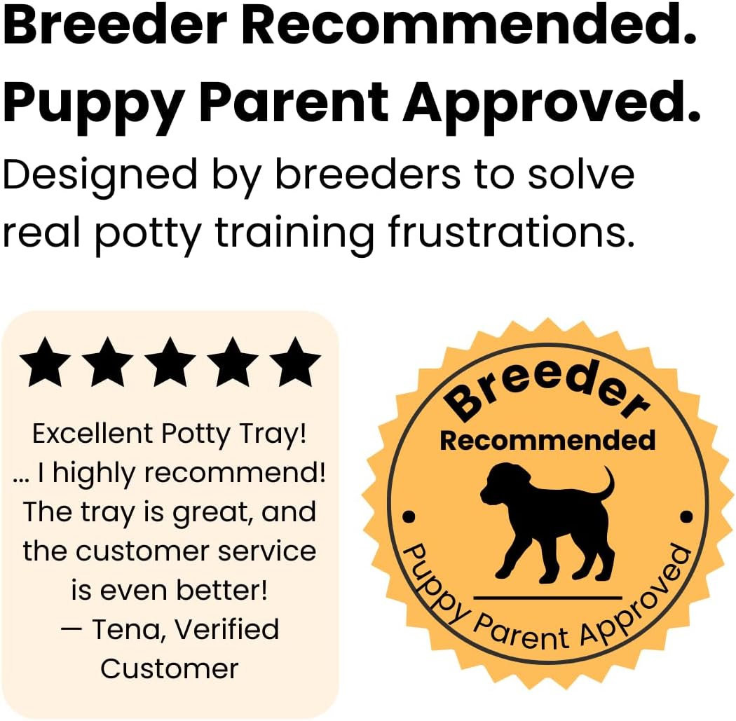 Little Wolves Puppy Potty Tray – 22x22 Shred-Proof Heavy-Duty Training Tray for Puppies & Small Dogs, Easy-Clean, Indoor Dog Pee Pad Holder (Small Gap)