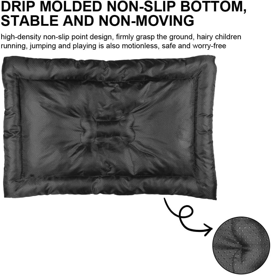 Comfy Dog Crate Mat with Anti-Slip Bottom, Cute Cats Dog Pillow Crate Pads Folding Bed Ultra Soft Cat Bed Mat for Indoor& Outdoor Sofa Cars, Machine Washable 24 X 18 Inch