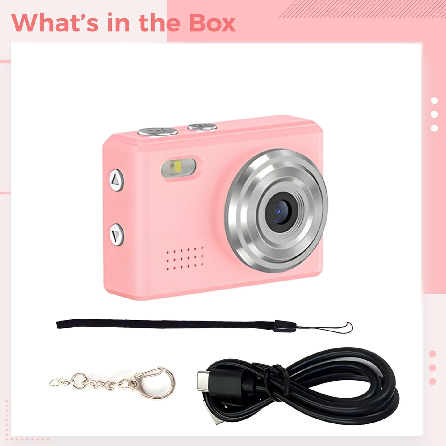 Video Recording Mini Digital Camera Thumb Cam, 1.67 X 0.59 X 1.13 In, (4.2 X 1.5 X 2.9 Cm), 200Mah, For Pet, Cycling, Hiking