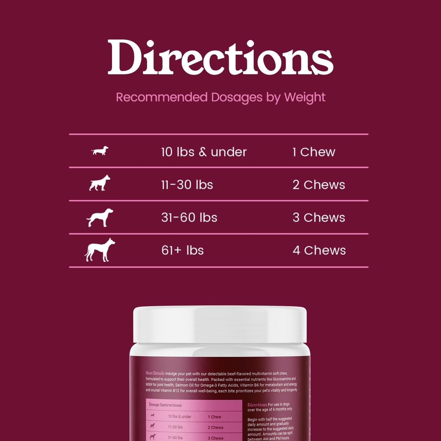 Multivitamin Chews for Dogs with Essential Vitamins & Minerals – Supports Immune System, Energy Levels, Skin, Coat, and Digestive Health – 90 Soft Chews