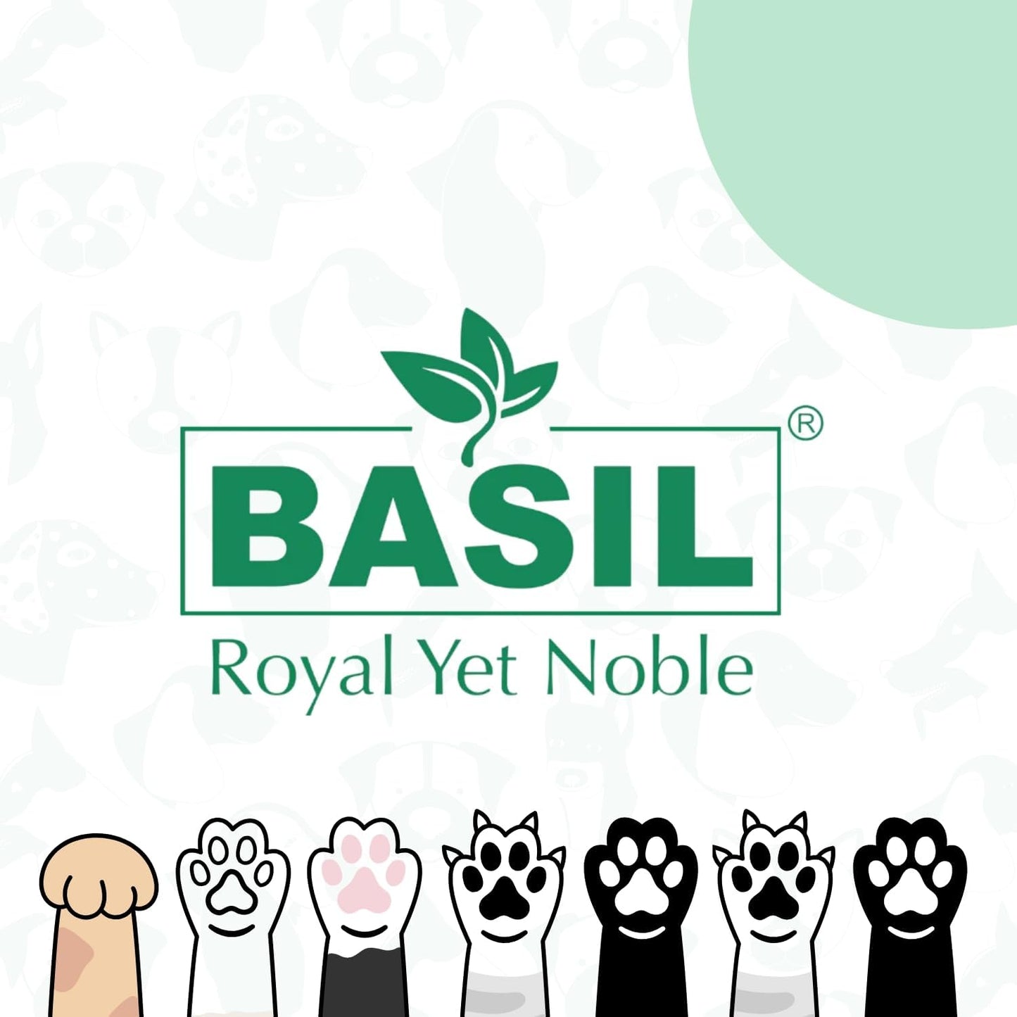 BASIL - Pet Grooming Wipes – 80 Count (8″ × 8″) | Aloe Vera, Vitamin E & Castor Oil Infused | Multi-Purpose Wipes for Dogs, Cats & Puppies | Cleans Paws, Ears, Mouth & Butt | Lemon Scent, Paraben-Free