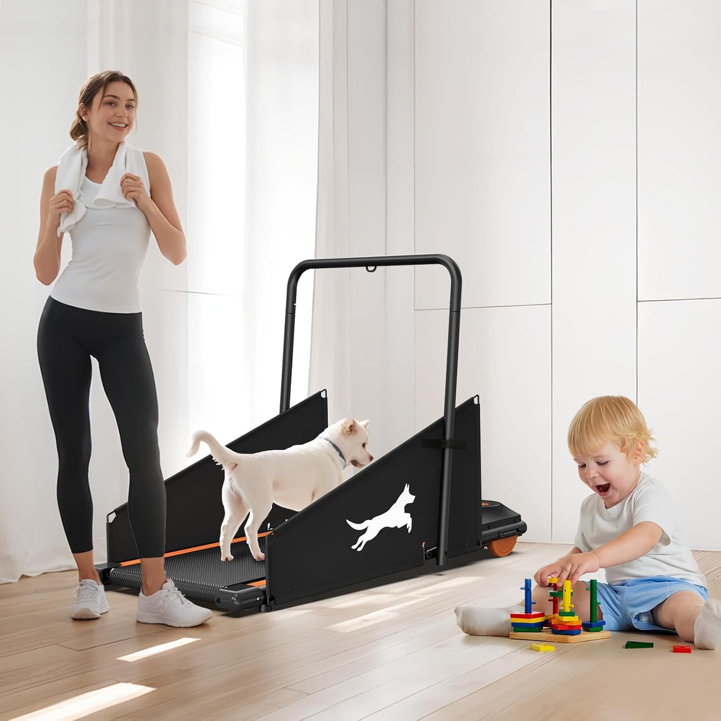 Dog Treadmill for Small & Medium Dogs, Pet Treadmill for Dogs up to 220lbs, Dog Pacer Treadmill for Healthy & Fit Pets - Dog Treadmill Run Walk
