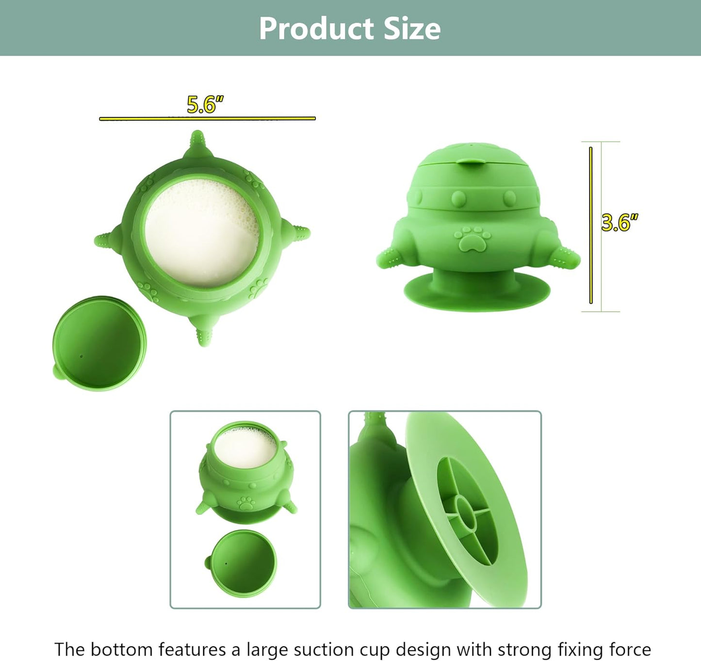 Newborn Puppy and Kitten Feeder, Milk Feeding Bowl - 4-Nipple Design for Easy Nursing of Small Pets,Green