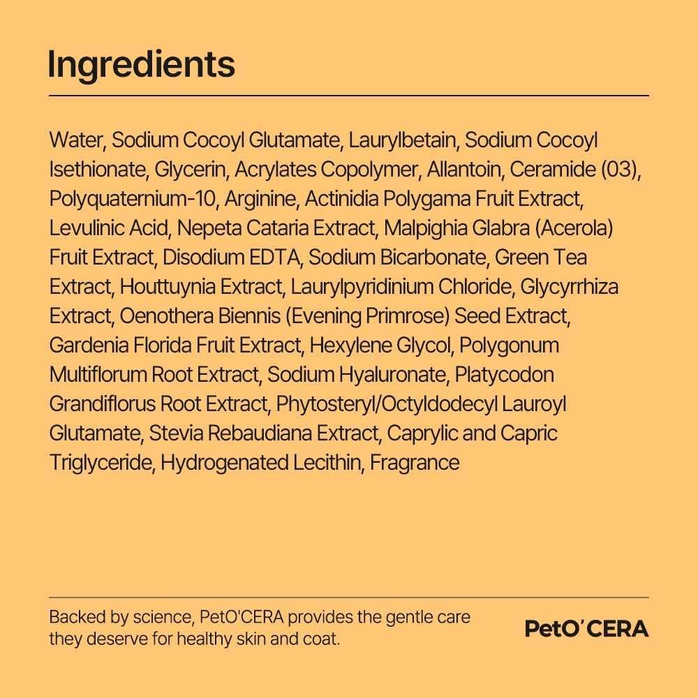 Breezytail PetO’Cera All-in-One Cat Shampoo and Conditioner | Hypoallergenic Cat Skin & Coat Care | Itch Relief, Moisturizing & Rejuvenating | Veterinarian Approved and Formulated (10.1oz, 300ml)