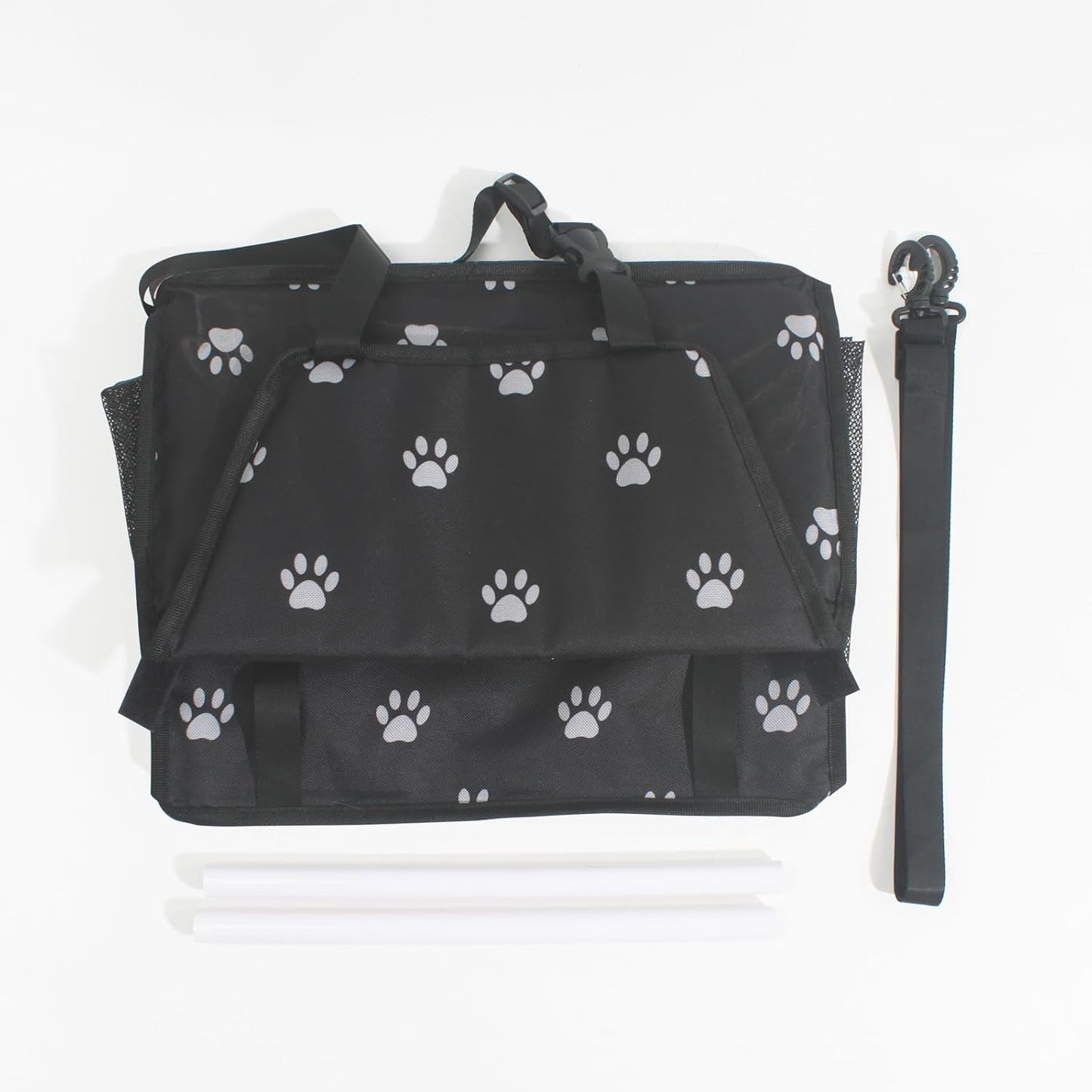 Small Dog Car Seat,Comfortable Front and Back seat pet beds, Portable Foldable seat, Breathable PVC Frame, Includes seat Belt, fits Small Dogs/Cats Weighing up to 15 pounds (Red, L)