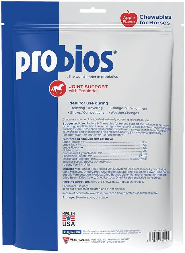 Probios Horse Treats for Hip and Joint with Glucosamine, 1-Pound