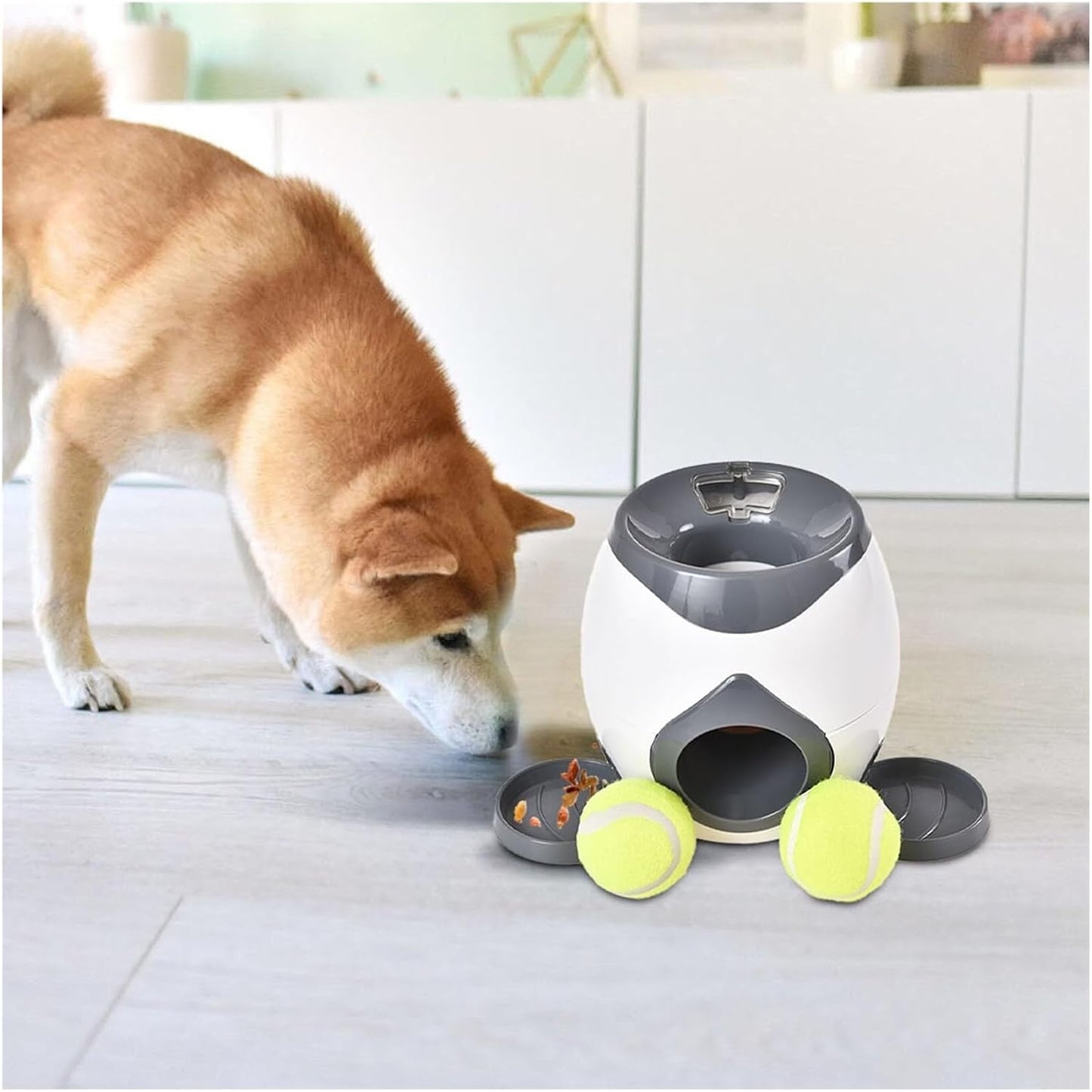 Automatic Dog Ball Launcher Tennis Ball Reward Machine for Small Medium Large Dogs Indoor Outdoor Training Automatic Feeder for Interactive Dog Training Non-Electric Fetch Toy(New Orange)