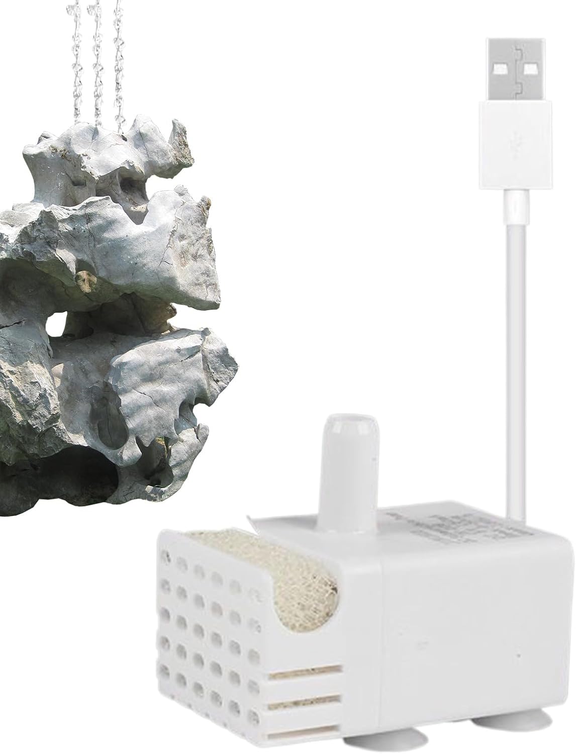 Pet Water Fountain Pump | Energy-Efficient Mini Aquarium Pump - Mini Water Circulation System Suitable for Fish Tanks, Aquariums, Rock Fountains