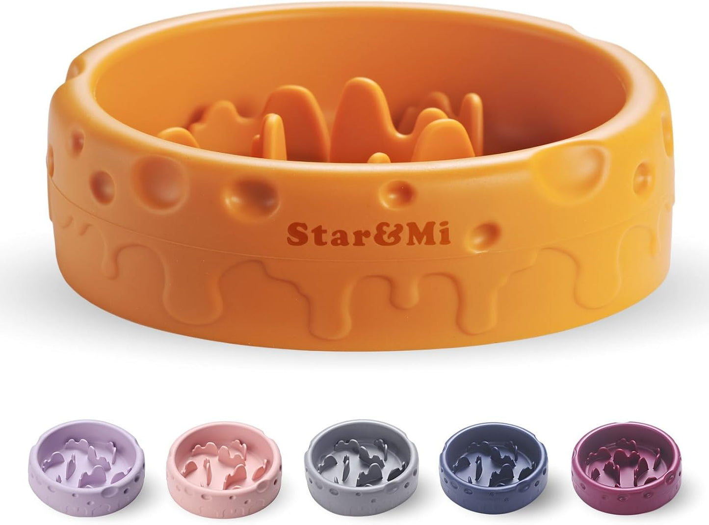 Silicone Slow Feeder Dog Bowls & Cat Bowls, 2 Cups Small Pet Food Bowl with Non-Slip Suction Base, Food-Grade Safe Puzzle Feeder for Small & Medium Dogs & Indoor Cats - Dishwasher & Microwave Safe