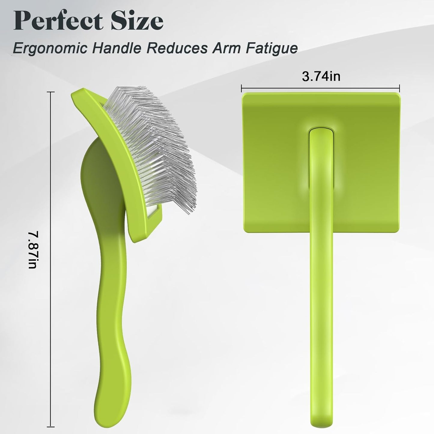 2PCS Slicker Brush for Dogs & Pet Comb,Professional Dog Grooming Brush (Goldendoodles,Poodles,Labradoodles) with Extra Long Pins to Effectively Remove Tangles, Knots and Mats (Large Green)