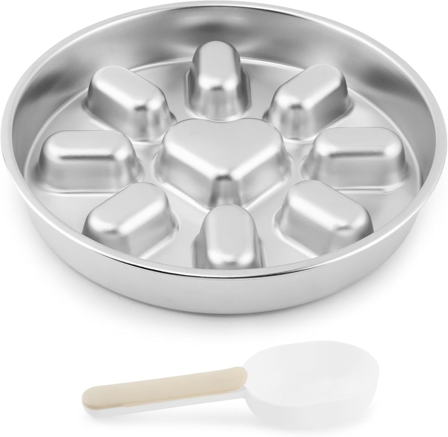 Slow Feeder Dog Bowls with Measuring Spoon, Stainless Steel Slow Feed Pet Bowl with Non-Slip Mat, Metal Feeder Dog Bowl for Small, Medium, Large Dogs to Slows Down Eating