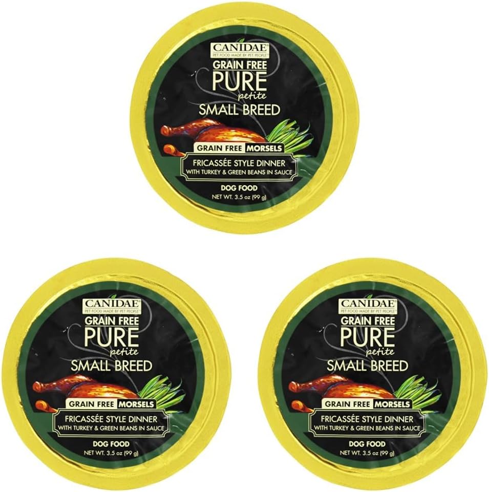 CANIDAE Pet Foods - Grain Free Pure Wet Dog Food Petite Small Breed Fricassee Style Dinner - 3.5 oz. (Pack of 3)
