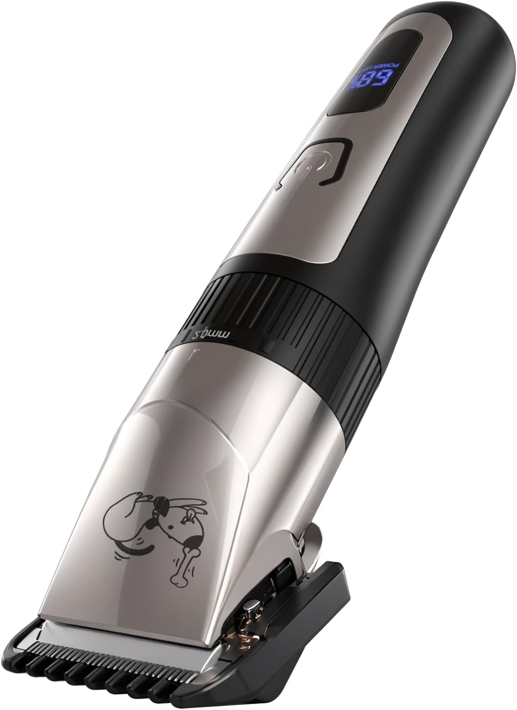 Dog Grooming Clipper Kit, Cordless Low Noise Rechargeable Electric Trimmer With Adjustable Comb & Detachable Blades, Suitable for Dogs, Cats, Pets