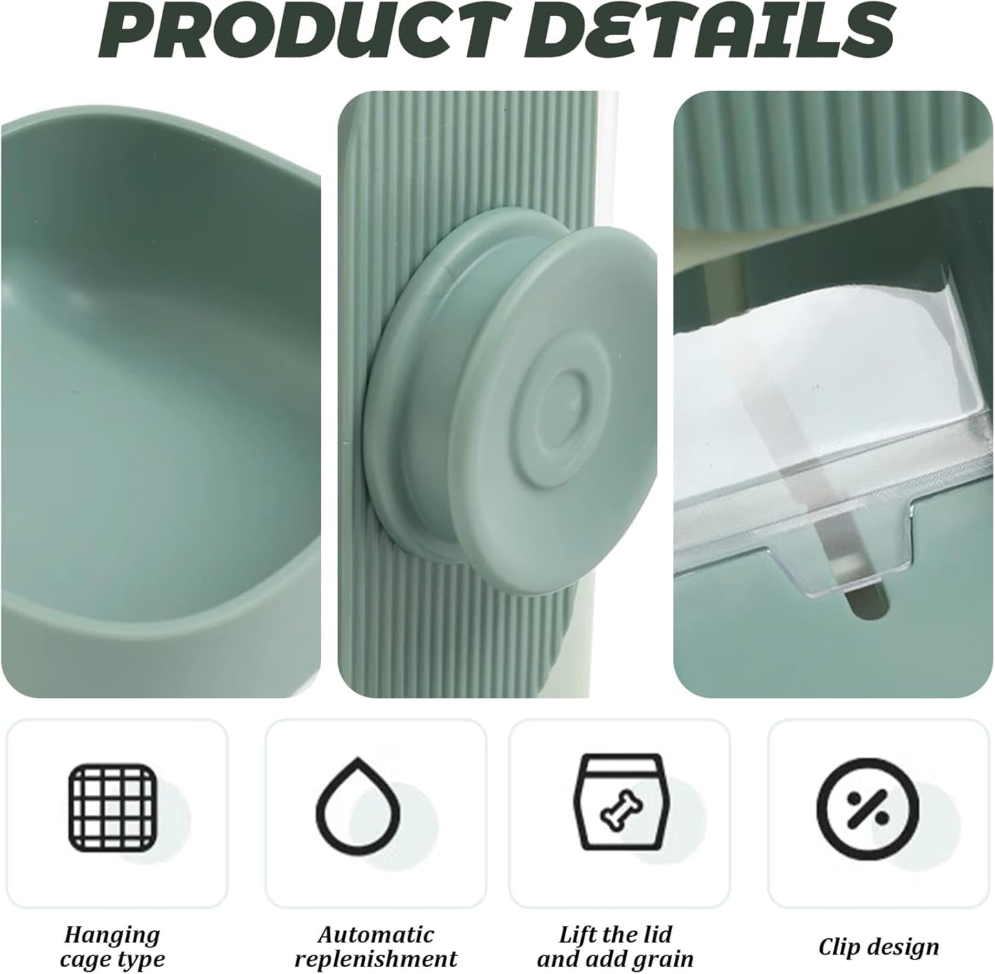 Rabbit Water Dispenser 800ml Hanging Automatic Guinea Pig Water Bottle Anti-Drip Bird Dispenser for Rabbit Chinchilla